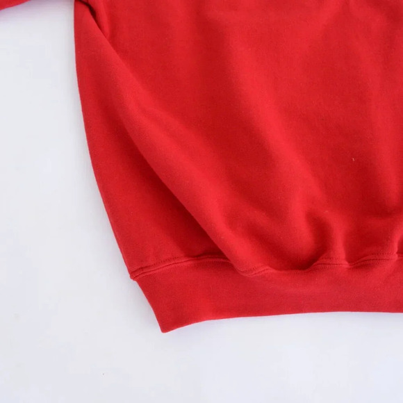 Vintage 90's Top Stitch By Morning Sun Red Christmas Tree Crewneck Sweater Med - Picture 7 of 13